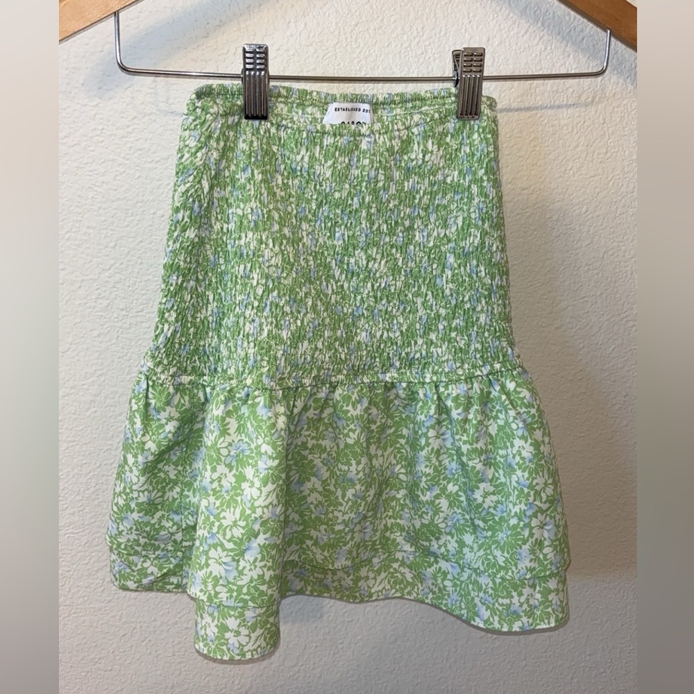SABO  Light Green Floral Mini Skirt